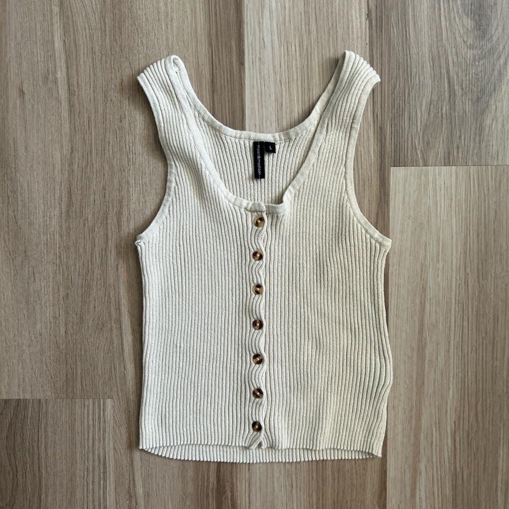 beige sweater tank